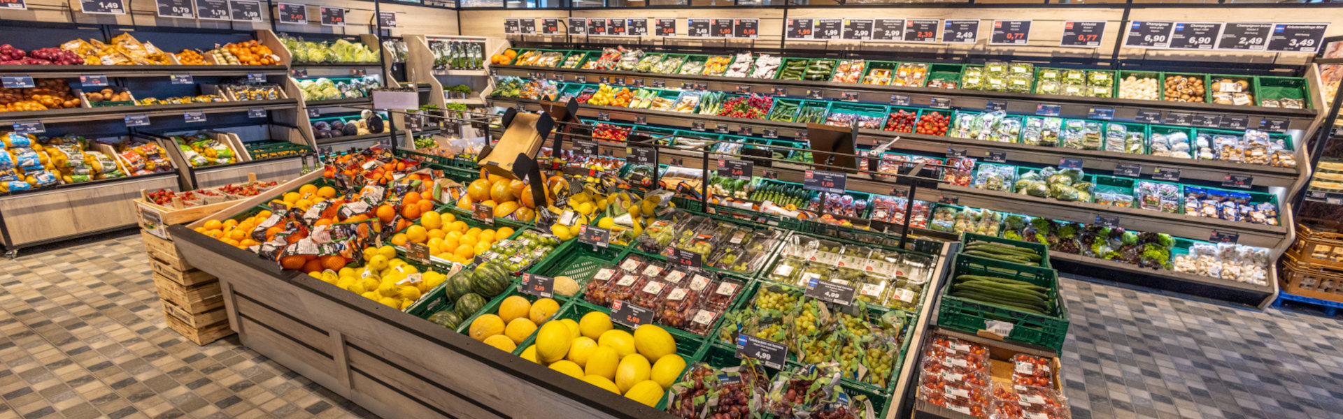 Obst- und Gemüseabteilung